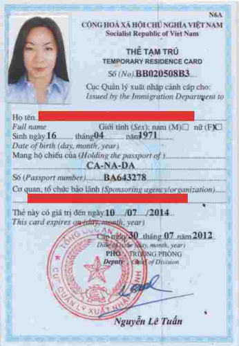 Thủ tục xin cấp và làm thẻ thường trú cho người nước ngoài